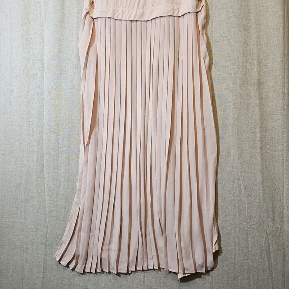 Philosophy Women's Vest Long Duster Pleated Pink Pockets Open Front Boho Small - Picture 6 of 11